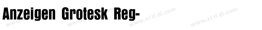 Anzeigen Grotesk Reg字体转换